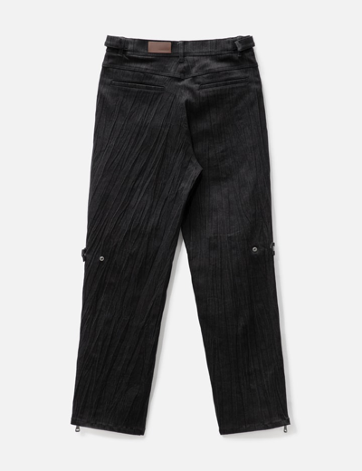 Shop Andersson Bell Paulen Denim Cargo Pants In Black
