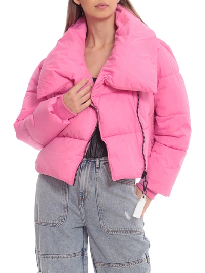 Shop Avec Les Filles Womens Quilted Short Puffer Jacket In Multi