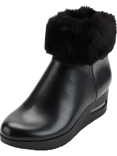 Shop Dkny Abri Womens Faux Leather Faux Fur Lined Booties In Multi