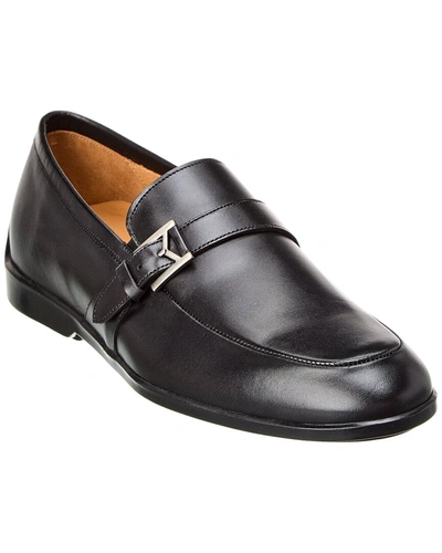 Shop Mezlan Granby Leather Loafer In Black