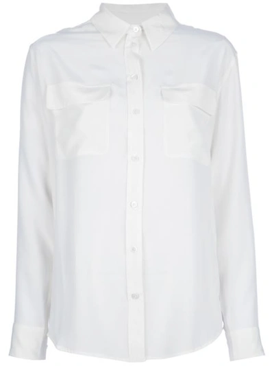 Equipment Semi-sheer Blouse - White