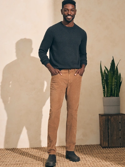 Faherty Stretch Corduroy 5-pocket Pants (32" Inseam) In Raw Umber
