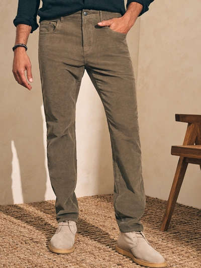 Faherty Stretch Corduroy 5-pocket Pants (" Inseam) In Surplus Olive