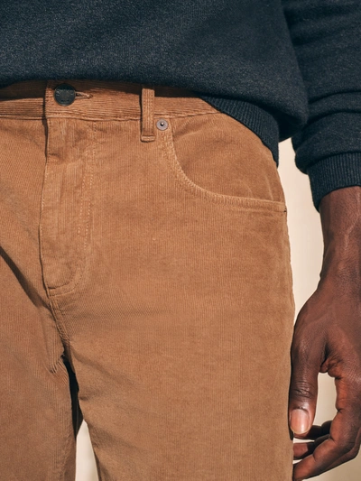 Faherty Stretch Corduroy 5-pocket Pants (32" Inseam) In Raw Umber