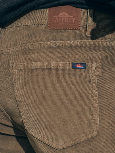 Faherty Stretch Corduroy 5-pocket Pants (" Inseam) In Surplus Olive