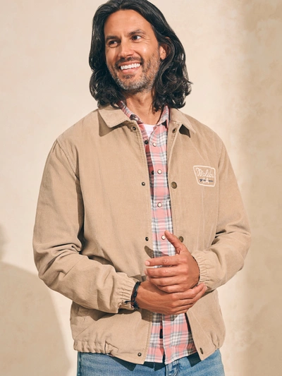 Faherty Corduroy Coaches Jacket In Pebble Beach