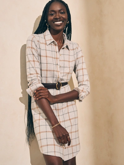Faherty Legend&trade; Sweater Dress In Open Tundra Windowpane