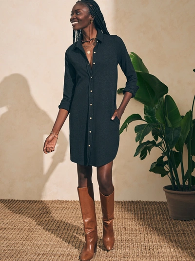 Shop Faherty Legend&trade; Sweater Dress In Heathered Black Twill