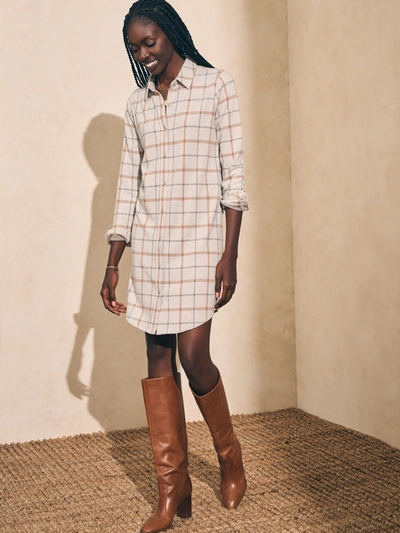 Faherty Legend&trade; Sweater Dress In Open Tundra Windowpane