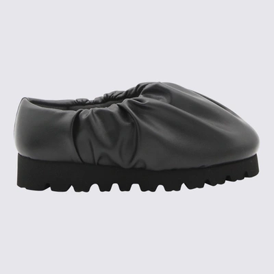 Shop Yume Yume Black Faux Leather Camp Sneakers
