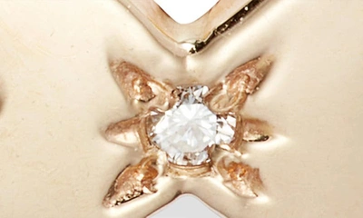 Shop Anzie Mini Diamond Butterfly Stud Earrings In Gold