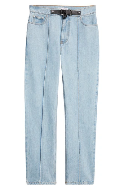 Shop Jw Anderson Slim Fit Padlock Strap Jeans In Light Blue