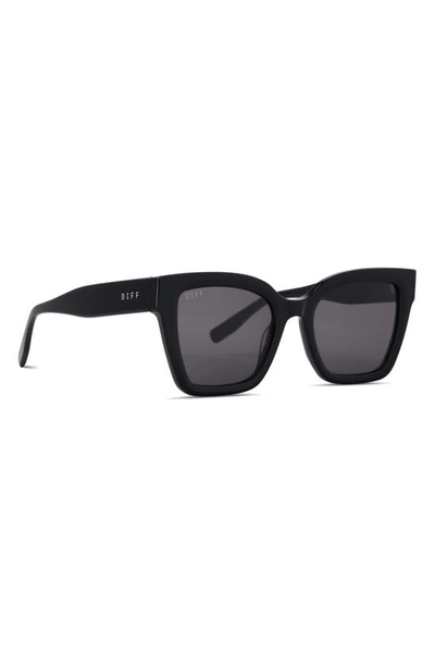 Diff Rhys 51mm Polarized Rectangular Sunglasses In Grey