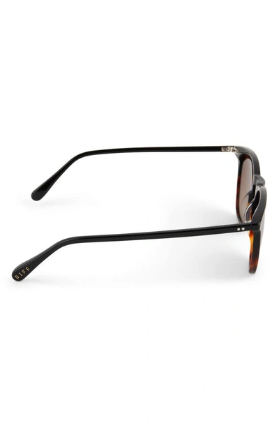 Diff Maxwell 51mm Gradient Polarized Round Sunglasses In Brown Gradient