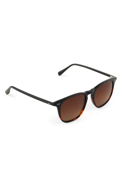 Shop Diff Maxwell 51mm Gradient Polarized Round Sunglasses In Brown Gradient