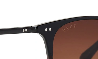 Diff Maxwell 51mm Gradient Polarized Round Sunglasses In Brown Gradient