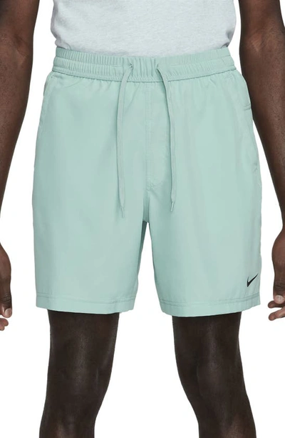 Shop Nike Dri-fit Form Athletic Shorts In Mineral/ Black