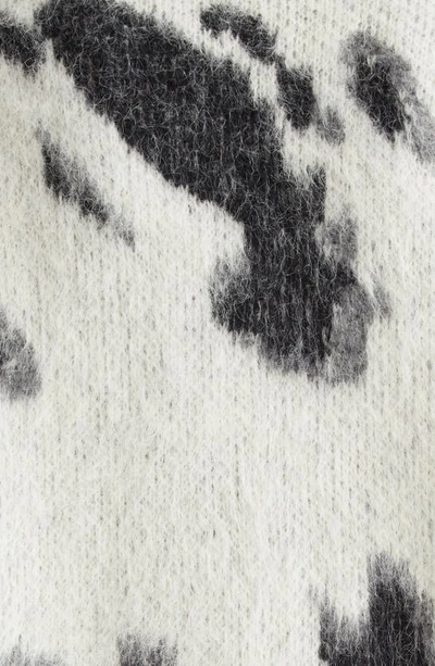 Shop Stella Mccartney Brushed Horse Spot Jacquard Virgin Wool & Alpaca Blend Sweater In Grey Multi