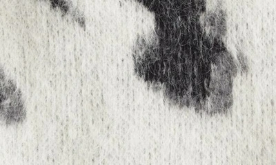 Shop Stella Mccartney Brushed Horse Spot Jacquard Virgin Wool & Alpaca Blend Sweater In Grey Multi