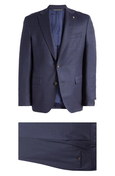 Shop Jack Victor Esprit Mixy Stretch Wool Suit In Navy