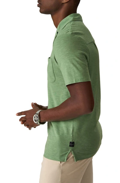 Shop Good Man Brand Camp Collar Jersey Polo In Dill