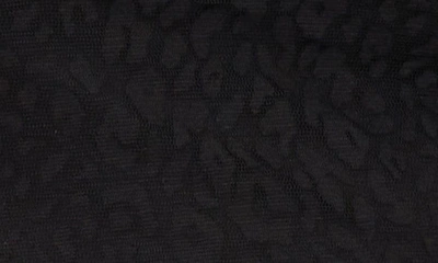 Shop Vince Camuto Leopard Print Long Sleeve Mesh Top In Rich Black