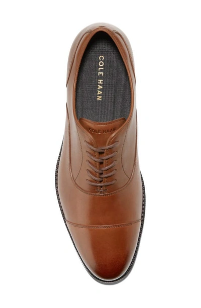 Cole Haan Broadway Cap Toe Oxford In British Tan-dark Chocolate | ModeSens