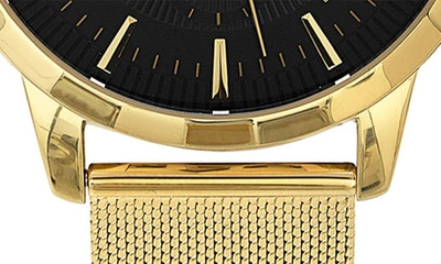 Shop Versus Eugene Mesh Band Chronograph Watch, 46mm In Ip Yellow Gold