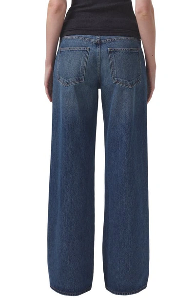Shop Agolde Clara High Waist Wide Leg Organic Cotton Jeans In Noise
