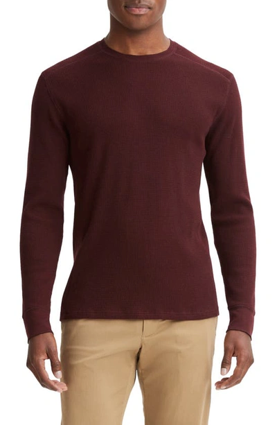 Shop Vince Thermal Long Sleeve T-shirt In Pinot Vino
