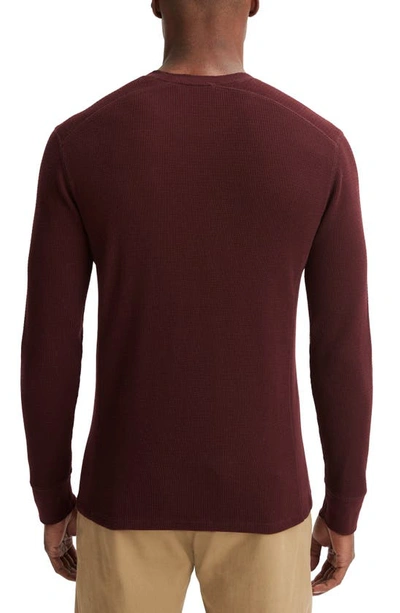Shop Vince Thermal Long Sleeve T-shirt In Pinot Vino