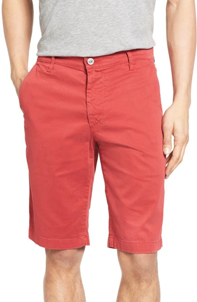 Shop Ag Griffin Regular Fit Chino Shorts In Dusty Red