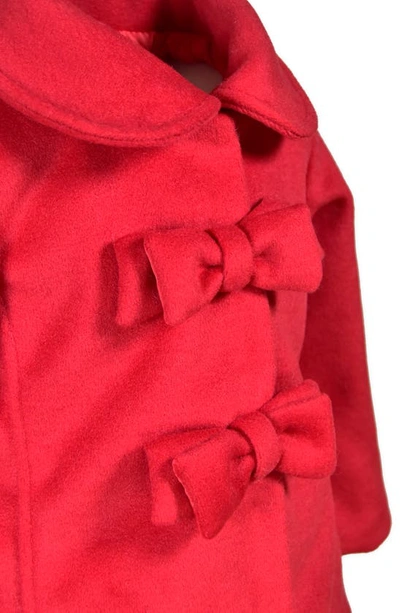 Shop Widgeon Kids' Bow Front Car Coat In Red