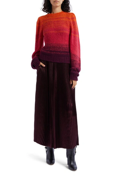 Shop Ulla Johnson Rosalia Ombré Sweater In Agate