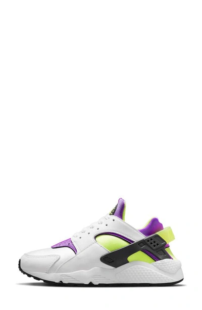 Shop Nike Air Huarache Sneaker In White/ Neon Yellow/ Magenta