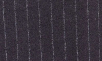 Shop Loulou Studio Amoya Pinstripe Stretch Wool & Cashmere Wide Leg Pants In Navy Stripes