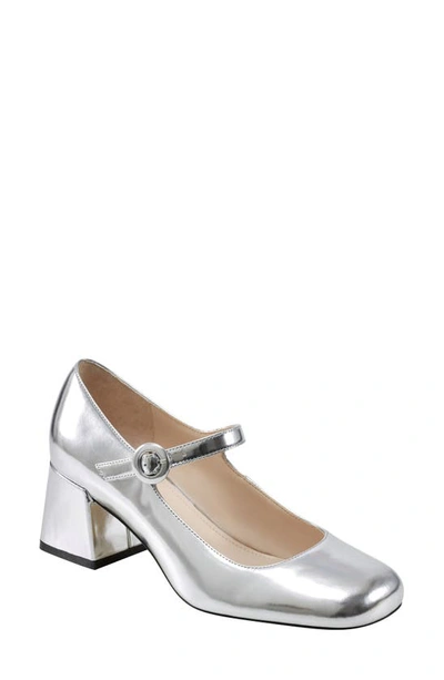 Shop Marc Fisher Ltd Nessily Mary Jane Pump In Silver