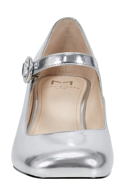 Shop Marc Fisher Ltd Nessily Mary Jane Pump In Silver