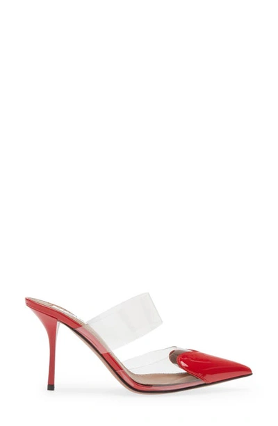 Shop Alaïa High Love Heart Pointed Toe Mule In Red