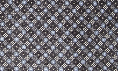 Shop Brioni Microgrid Silk Tie In Anthracite