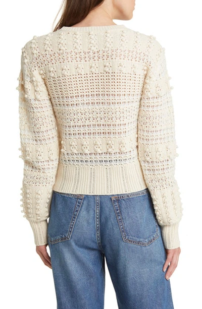 Shop Rag & Bone Open Stitch Pom Sweater In White