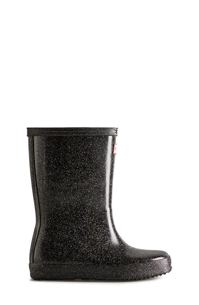 Hunter Kids' First Classic Starcloud Glitter Waterproof Rain Boot In Black Multi