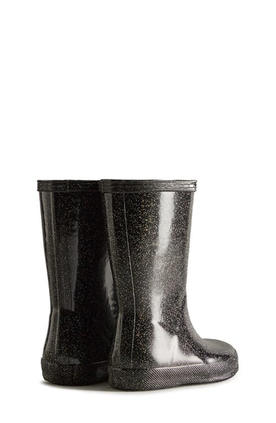 Hunter Kids' First Classic Starcloud Glitter Waterproof Rain Boot In Black Multi