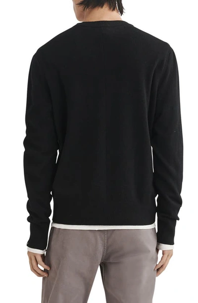 Shop Rag & Bone Harding Cashmere Crewneck Sweater In Black