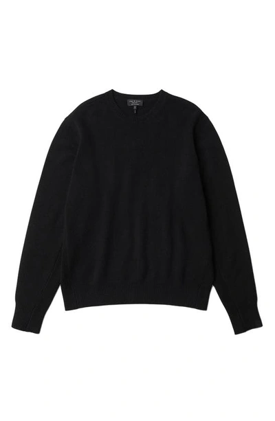 Shop Rag & Bone Harding Cashmere Crewneck Sweater In Black