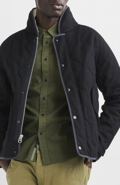 Shop Rag & Bone Heywood Virgin Wool Blend Liner Jacket In Black