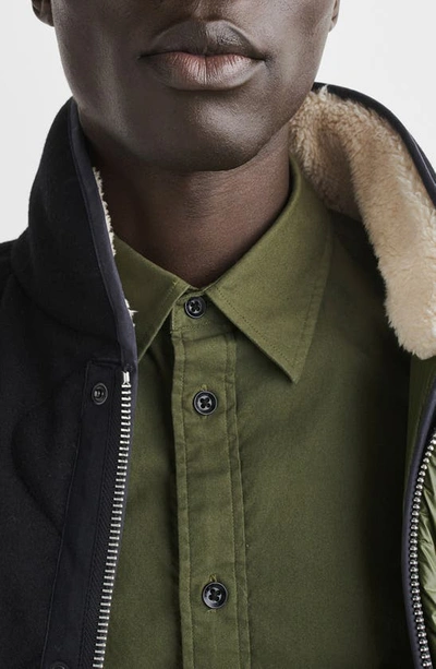 Rag & Bone Heywood Virgin Wool Blend Liner Jacket In Black