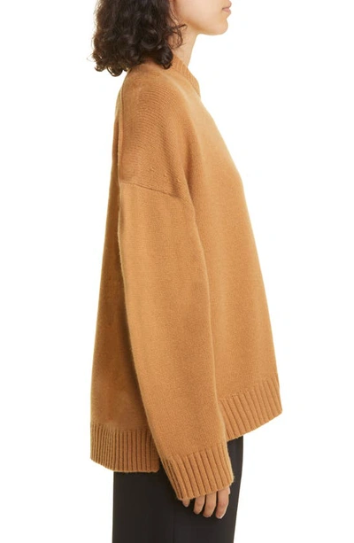Shop A.l.c Ayden Oversize Wool & Cashmere Sweater In Butter Brown