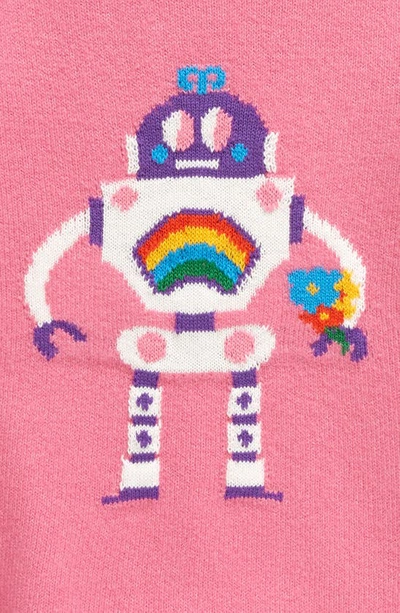 Tucker + Tate Kids' Icon Sweater In Pink Cosmos Robot Bouquet