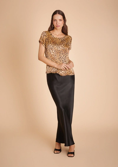 Shop Gilda & Pearl Golden Hollywood Silk Top In  Leopard